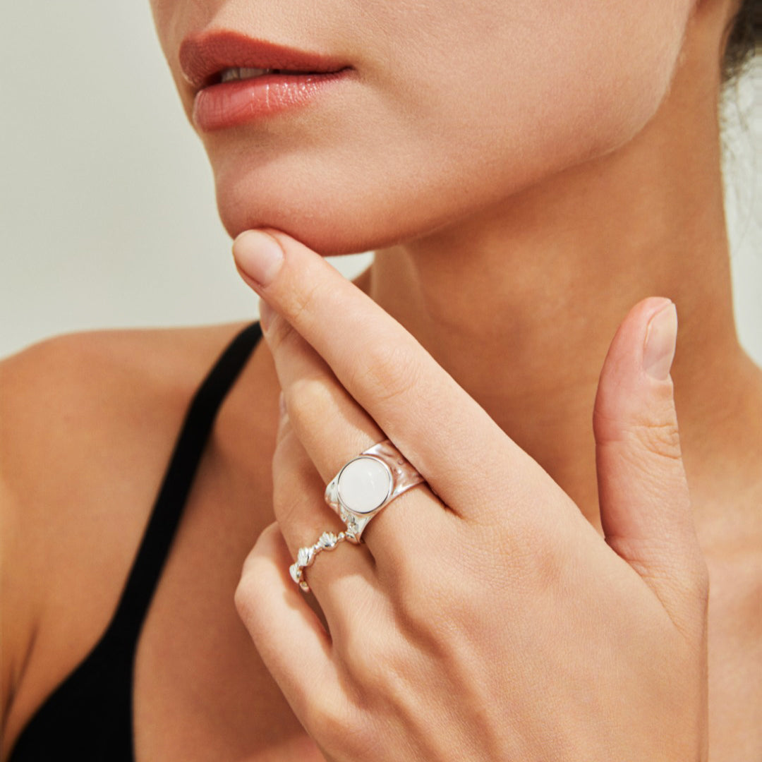 Geodetic-Wide Opening Crystal Ring