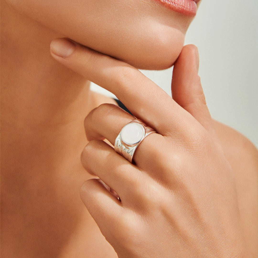 Geodetic-Wide Opening Crystal Ring