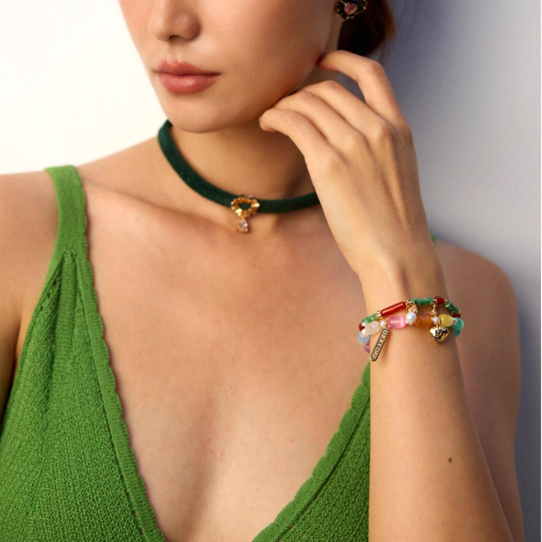夢幻花園(Dream Garden)多彩的貓眼寶石手鏈