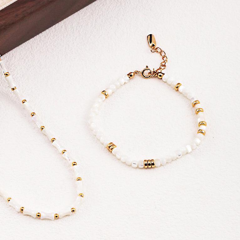 925 Silver Natural Silk Shell Pearl Bracelet