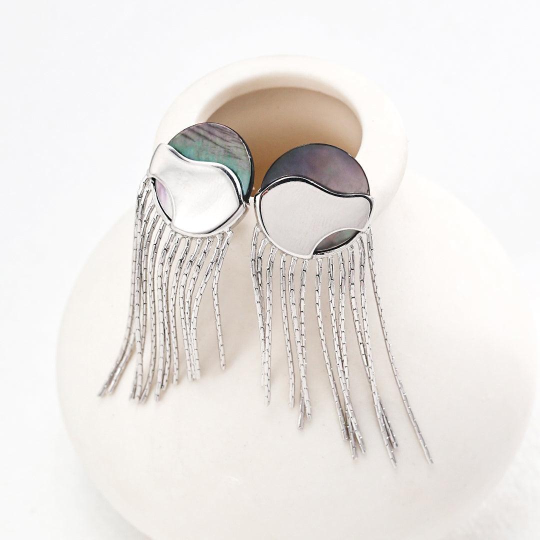 925 Sterling Silver Mother of Pearl Earrings |  LAYUMI