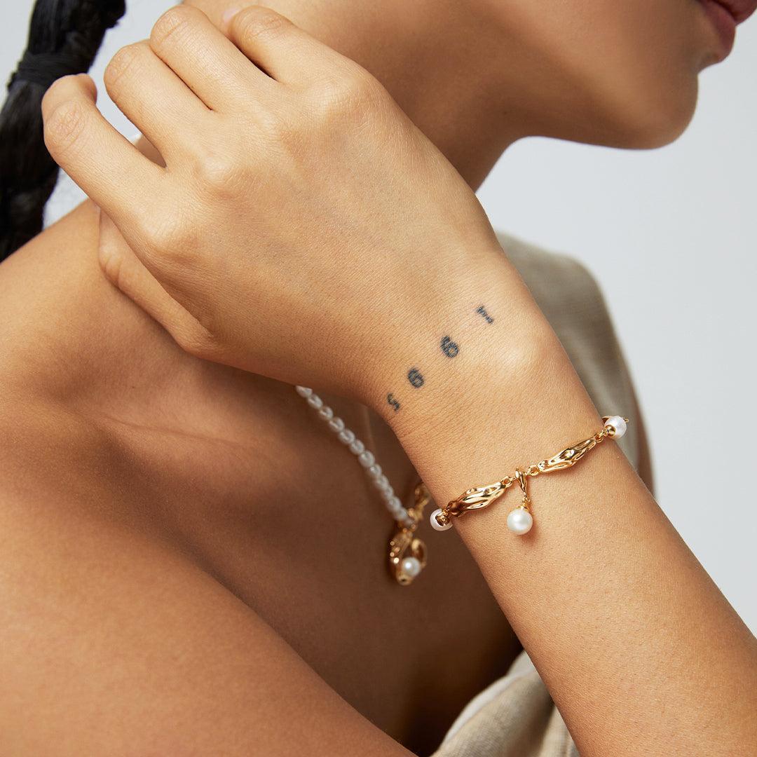 French Scarf Elegant Natural Pearl Bracelet