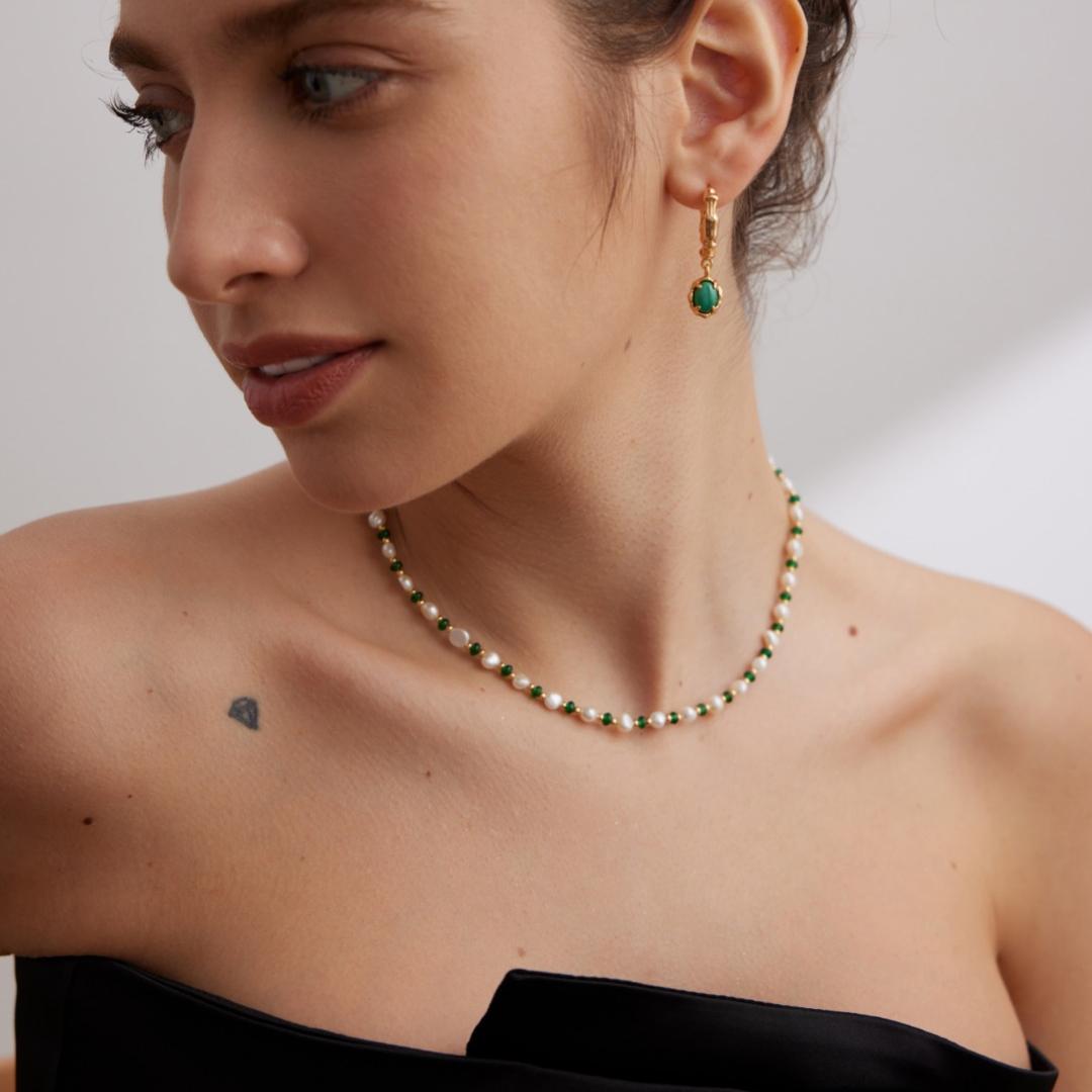 Miracle-Sterling Silver Malachite Earrings