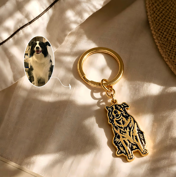 Personalized Pet Portrait Keychain