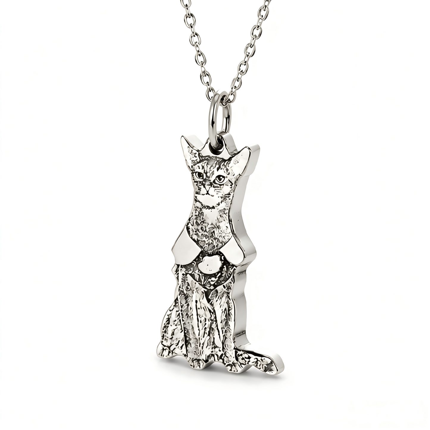Personalized Pet Silhouette Portrait Pendant