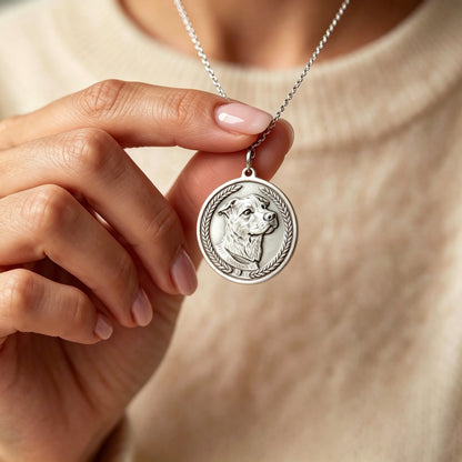 个性化宠物银项链