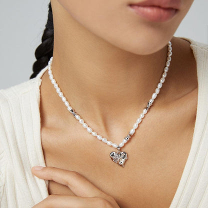 Heart Shape Pearl Necklace Jewelry