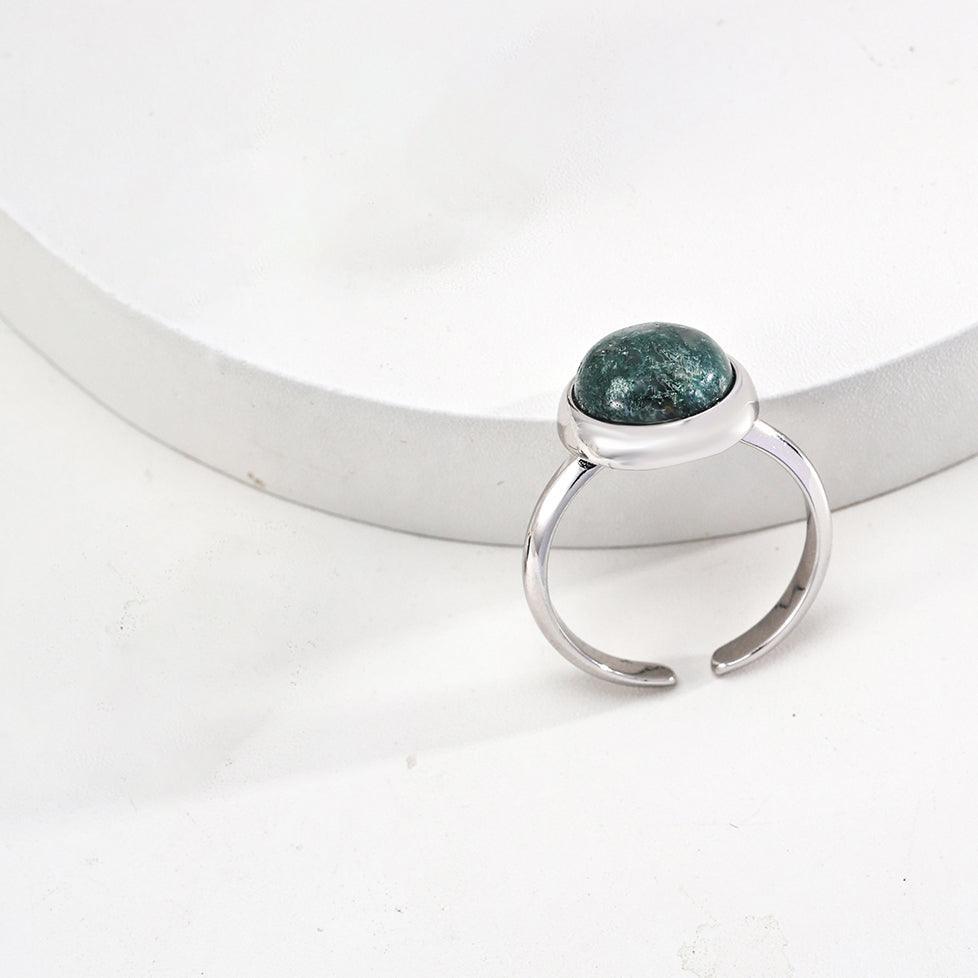 925 Sterling Silver Agate Adjustable Ring | LAYUMI