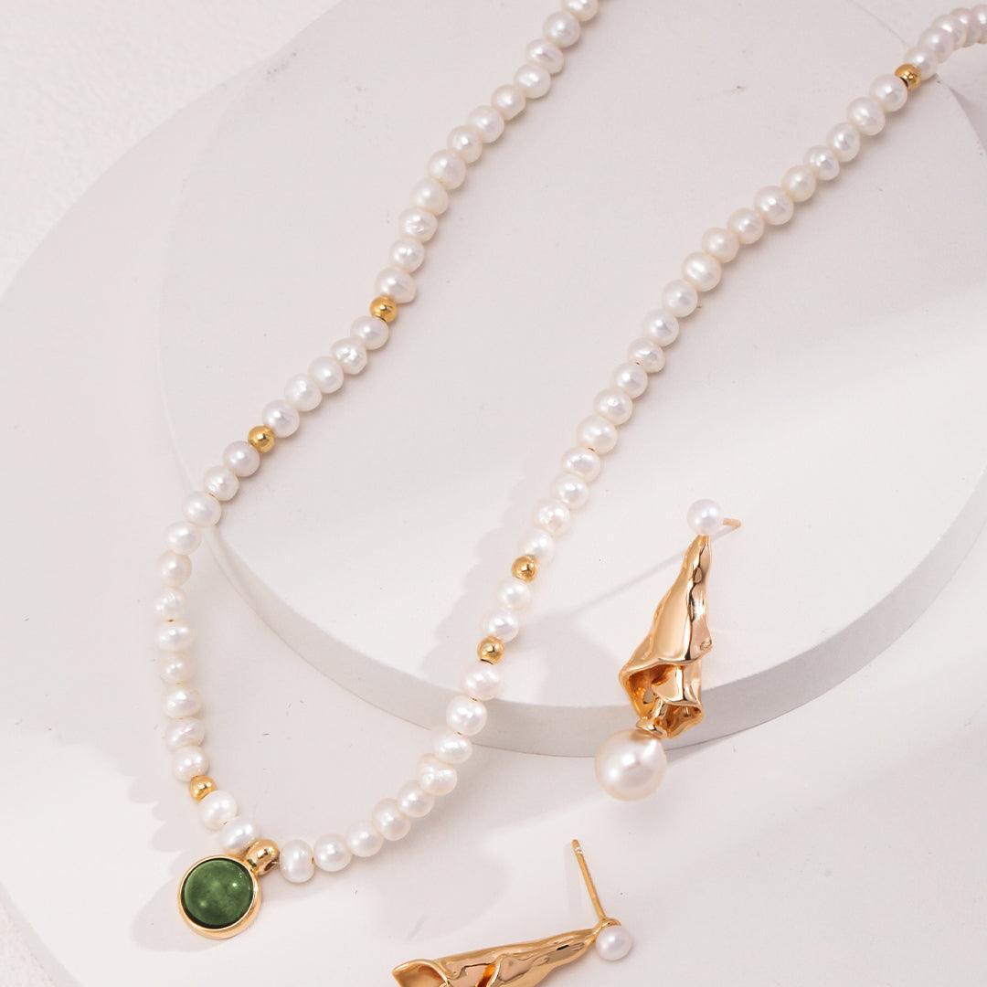 Agate Pearl Necklace Jewelry