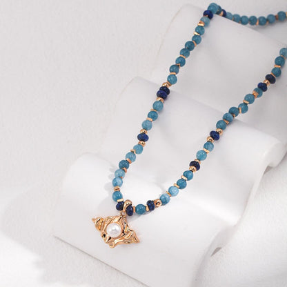 balancing energy stone necklace