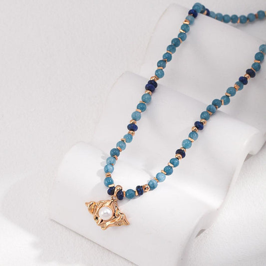 balancing energy stone necklace