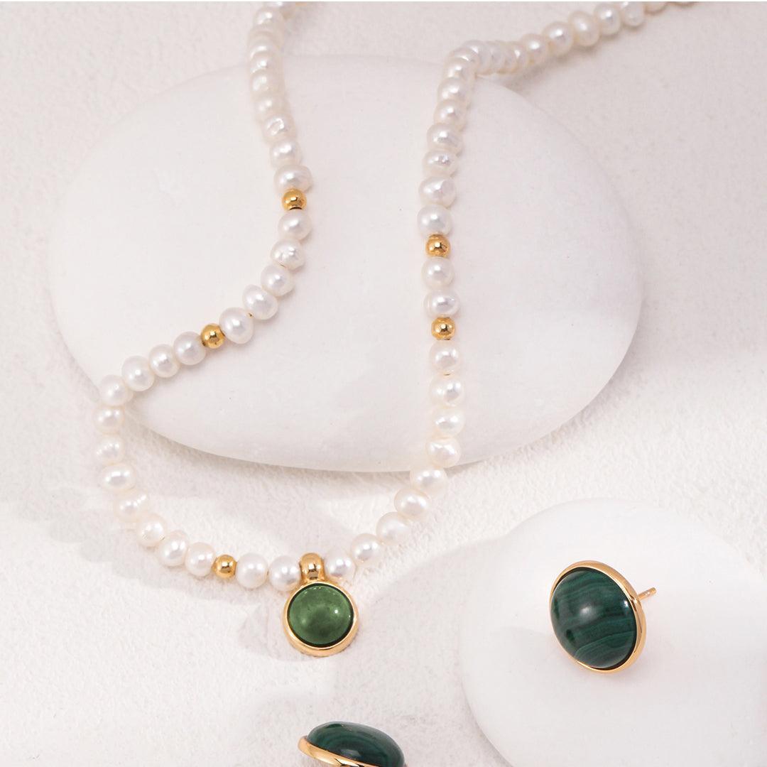 Agate Pearl Necklace Jewelry