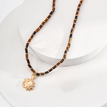 Tiger EyeHealing Energy Stone Necklace｜LAYUMI JEWELRY